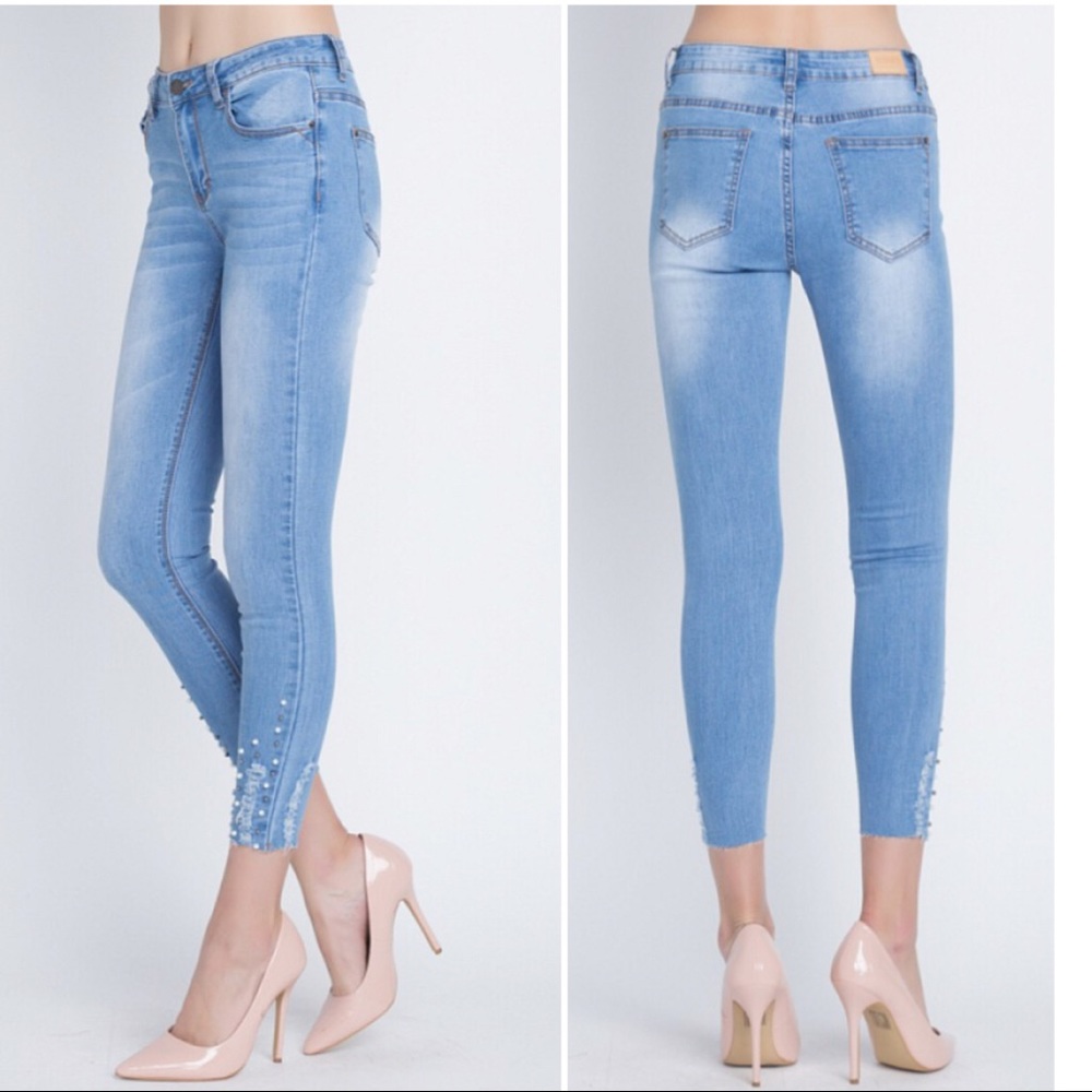 40% off SALE! 3-pack  pearl embellished jeans